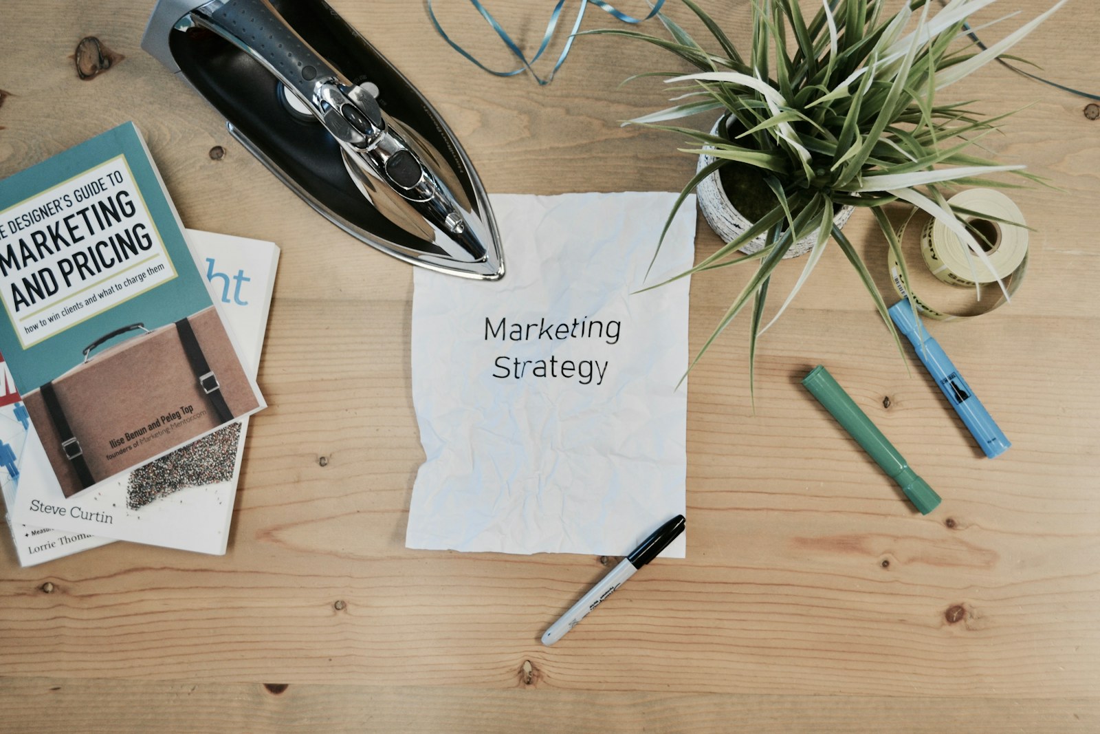 White paper with Marketing Strategy text